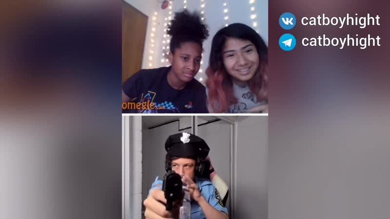 Коп catboykami завалил наглую ниггершу