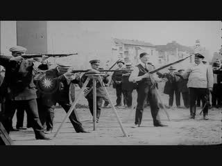 German landsturm recruits receive weapons training in berlin, germany