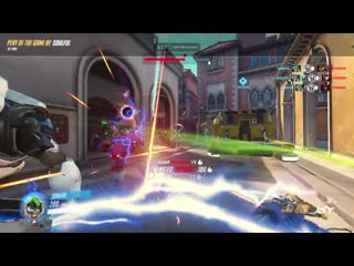 Deflected a grav as genji, dodged porn and finished with 4k