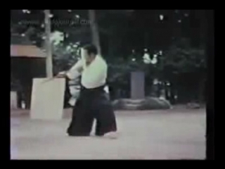 Saito morihiro sensei in iwama 1979 weapons demonstrations