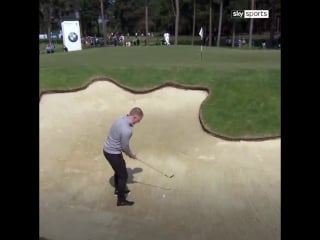 Paul scholes chips in from a bunker there is nothing this man can’t do sat nav! mufc [sky]