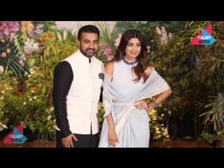 Shilpa shetty with husband attend sonam anand ahuja reception party film