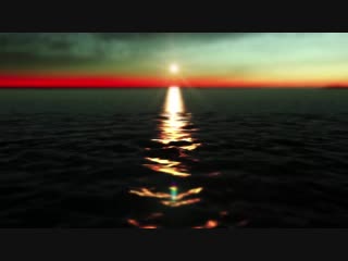 Закат над волнующимся океаном / ocen sunset waves