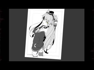 Digital drawing #6 kantai collection amatsukaze gesugao 「2d in the lens」