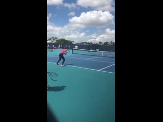 Vika at practice #miamiopen