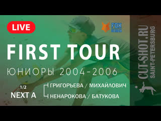 Next a 1/2 григорьева/михайлович vs ненарокова/батукова first tour |