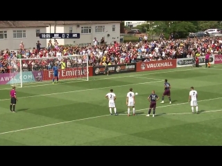 Aubameyang completes his hat trick at boreham wood