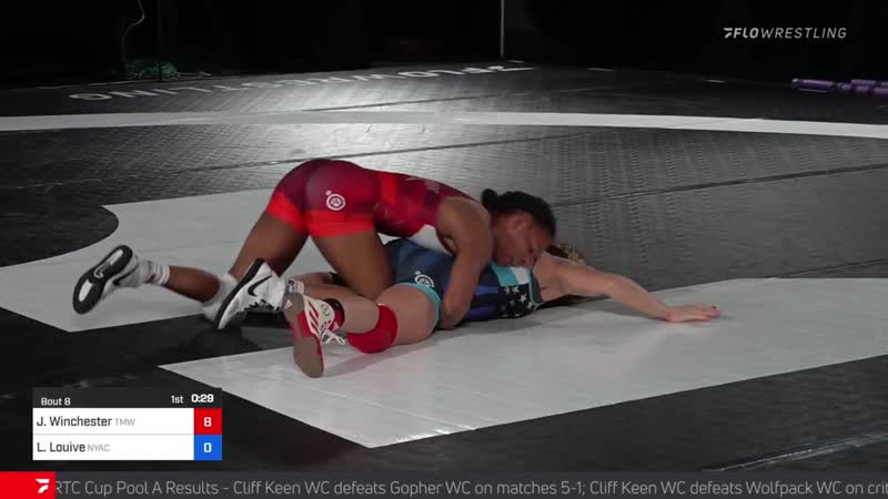 Jacarra winchester vs lauren louive scrap it out at 58kg