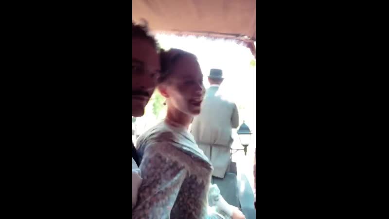 Катерина ковальчук и михаил гаврилов на съемках сериала «крепостная»