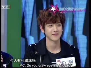 Mc flirted with baekhyun