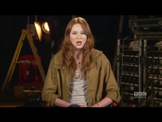 Karen gillans dalek impression bbc america exclusive