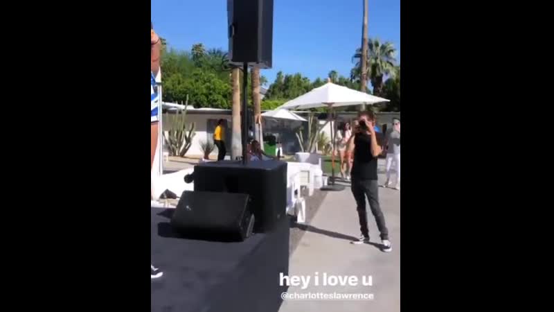 Charlotte lawrence in “desert beach club” space at #coachella in indio, ca (04/13)