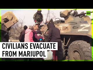 Civilians safely evacuated in mariupol exclusive footage