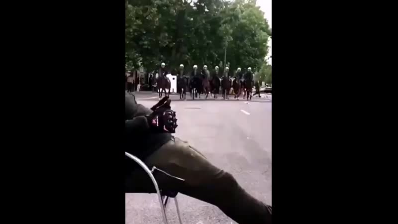 Полиция бельгийского брюсселя применила конные подразделения для разгона протестов