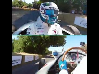 Classic mercedes f1 hillclimb onboard with valtteri bottas!