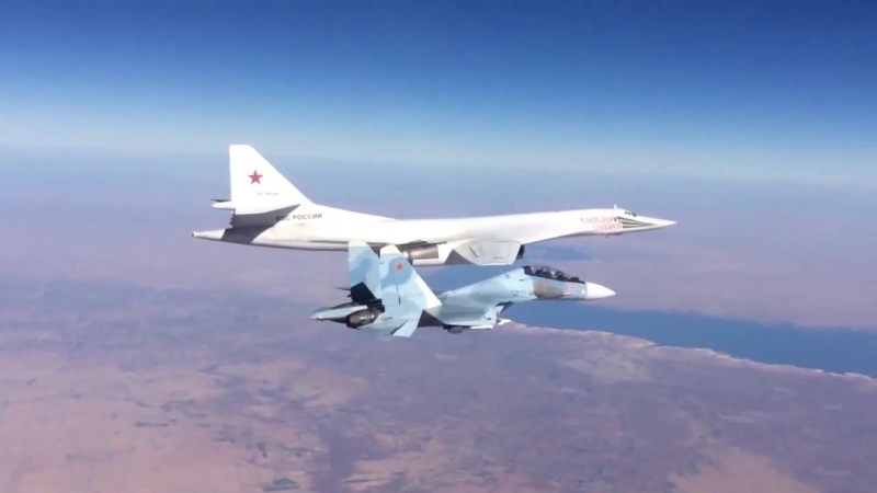 Сопровождение су 30см ракетоносцев ту 160, выполнивших пуск крылатых ракет над средиземным морем