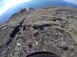 Butt clenching paragliding over buteni in romania mp4