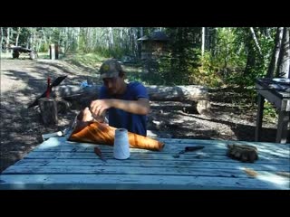 Makeing a birch bark moose call