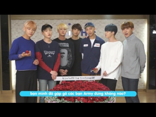 `video message` bangtan thanking viet armys for giving them 1st place in an event call 'rose for your idol'
