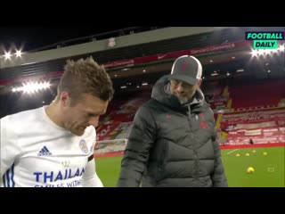 What is jurgen klopp saying to jamie vardy?