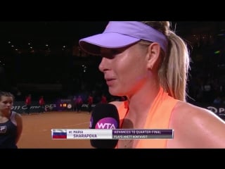 "being in the quarterfinals here again, is special" maria sharapova