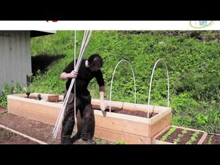 Easy diy hinged hoophouse for raised bed