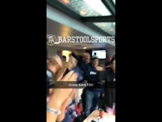 Gronkowski family suite celebrating after rob gronkowski 69th td