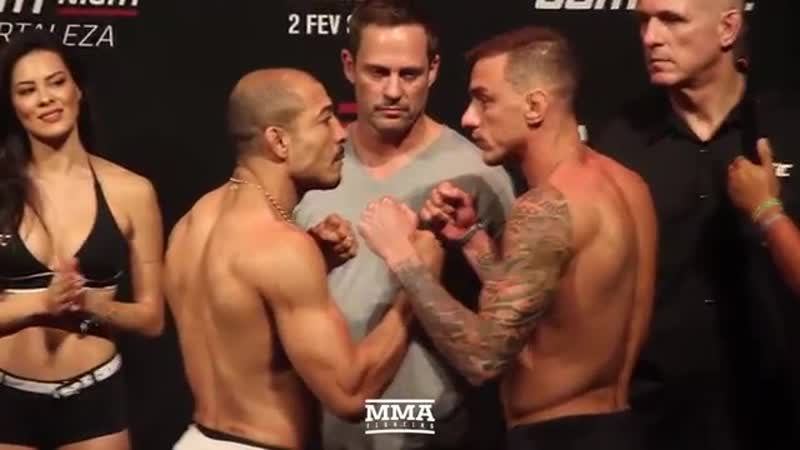 Ufc fortaleza jose aldo vs renato moicano weigh in staredown