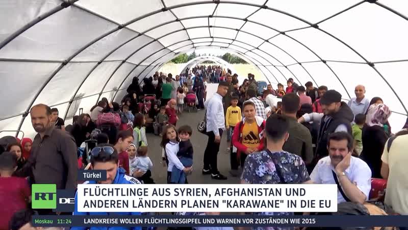 Syrische flüchtlinge in der türkei planen "migranten karawane" in richtung eu