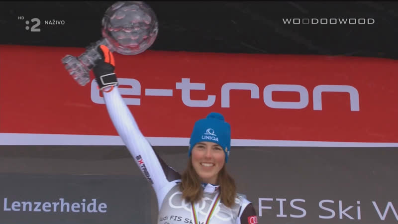Petra vlhová 🏆 odovzdávanie cien a hymna pre víťazku svetového pohára |