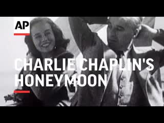 Charlie chaplin and paulette goddard on their honeymoon tour? 1936