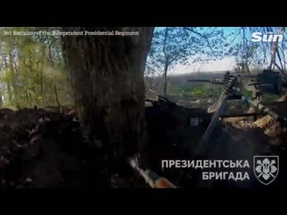 Headcam footage shows ukrainian troops defending their positions in donetsk oblast