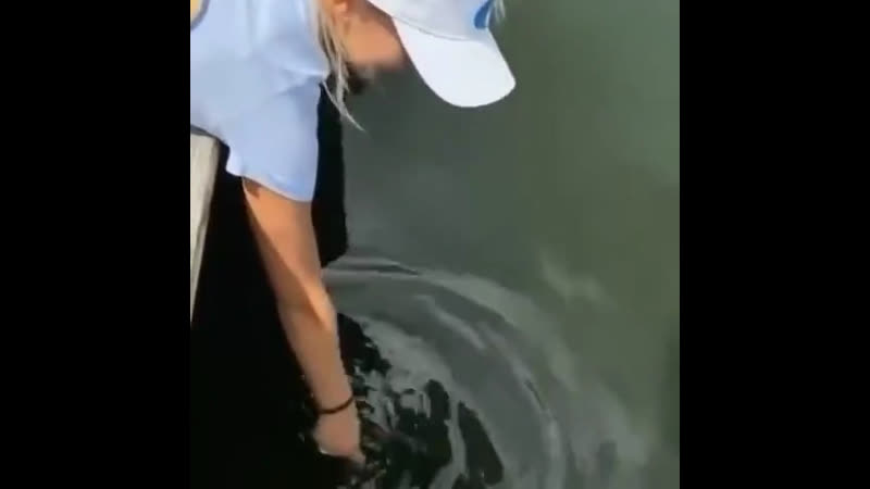 Покормила рыбку