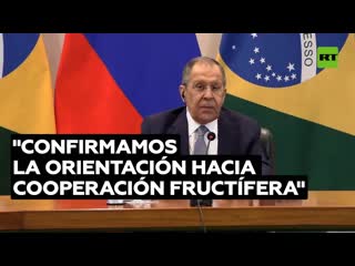 Serguéi lavrov se reúne con su homólogo mauro vieira durante su visita a brasil