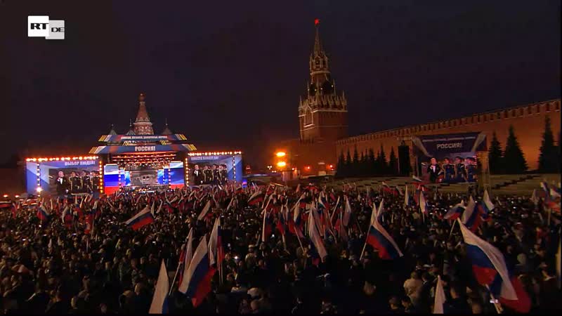 Live konzert in moskau nach beitritt neuer gebiete zu russland
