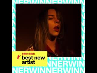 Billie won “best new artist” at the #vmas
