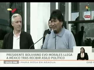 Evo morales llega a méxico y da declaraciones tras el golpe de estado