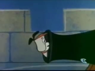 The ruff reddy show 2x12 scary chase through a spooky place with a goony face bing bang boom in a real small room (1959)