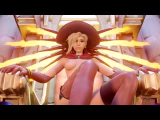 Mercy footjob; foot fetish; masturbation; stockings; pussy view; femdom; 3d sex porno hentai; (by neonsin) [overwatch]