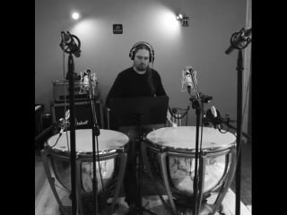 Vaaver recording timpani for the behemoth new album [teatr kamienica, ]