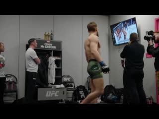 Conor mcgregor in the locker room before fighting khabib and after