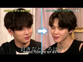 [rus sub] (180608) bts едят сладости и болтают japan ntv