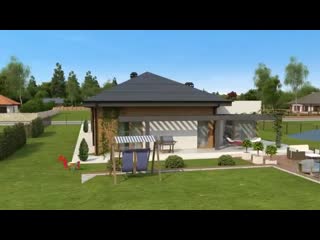 Z271 gotowy projekt domu parterowego w tradycyjnym stylu do 130 m2 mp4