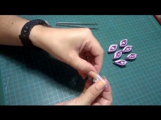 Kanzashi #120 como fazer flor de tecido cetim linda ! diy pap flower 簪