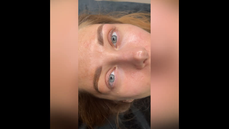 Напыление бровей