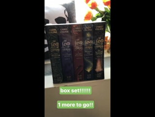 Chris colfer’s the land of stories boxset via alla plotkin’s instagram stories (may 12, 2017)