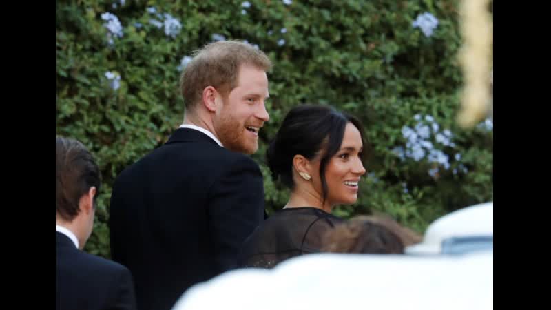 Duke &amp; duchess of sussex, princess beatrice, princess eugenie arrive at misha nonoo's wedding
