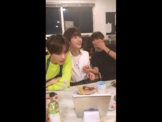 170927 kun, jungwoo & lucas @ smrookies instagram live