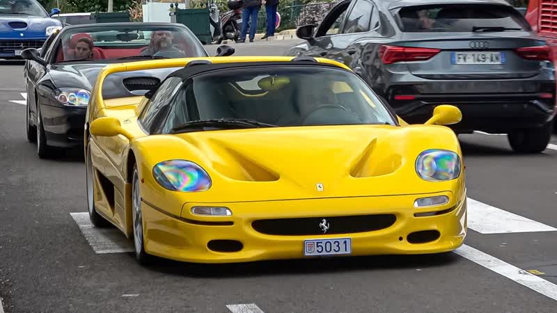 Supercars in monaco 2022 ( f50, sf90 stradale, 2xsuperamerica, svj, dino, pista spider )