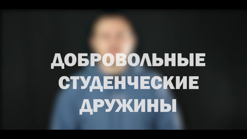 Добровольные студенческие дружины